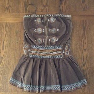 NWT! BCBG MAX AZARIA MOCHA DROP WAIST DRESS